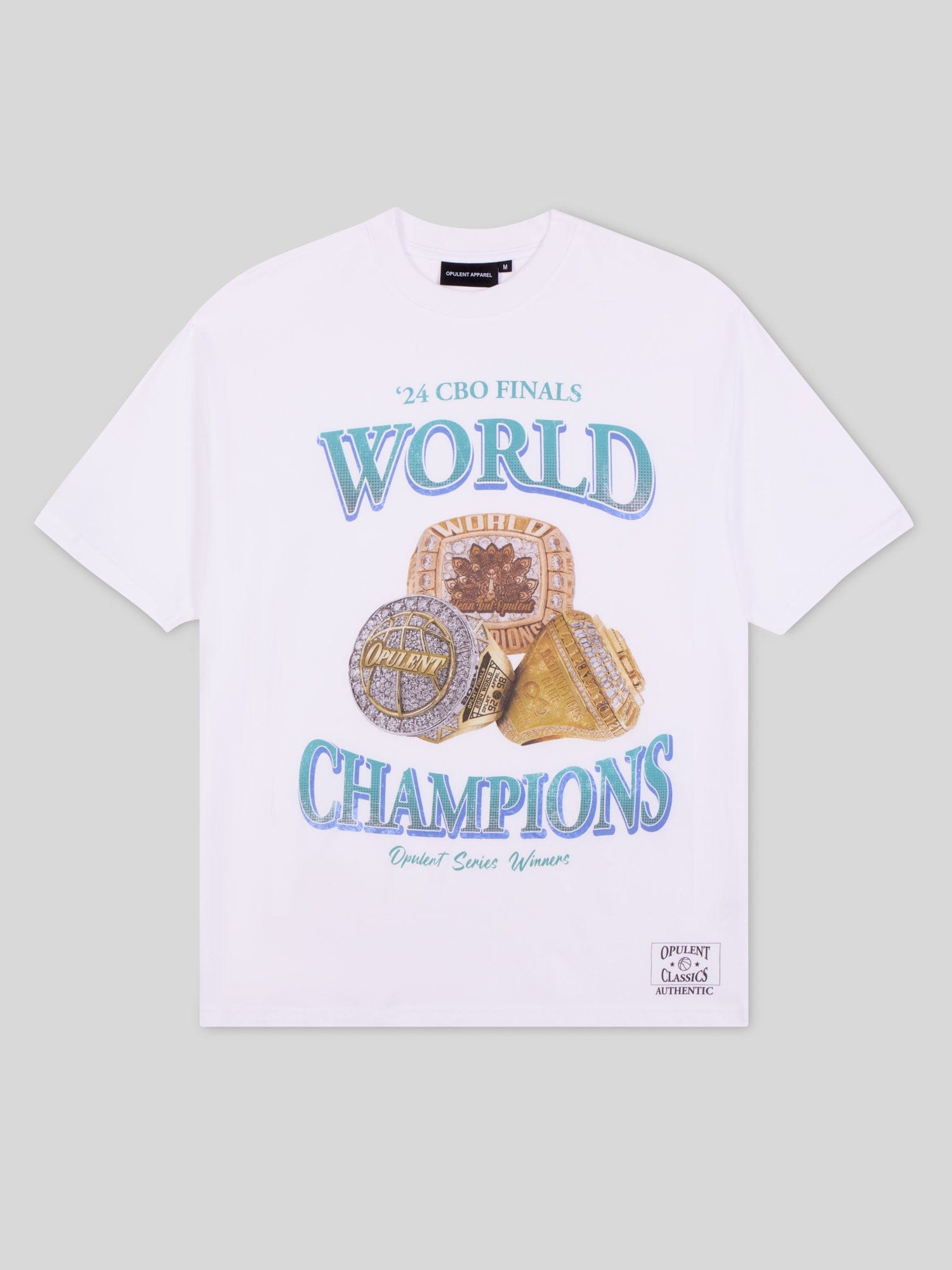 CBO Championship T-Shirt - White Opulent Apparel