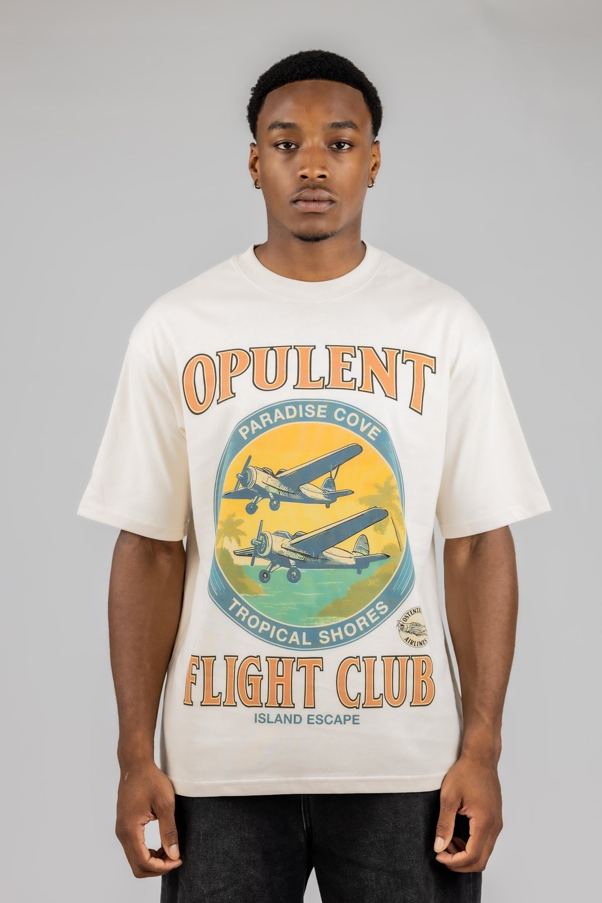 Opulent Apparel Flight Club T-Shirt - Beige