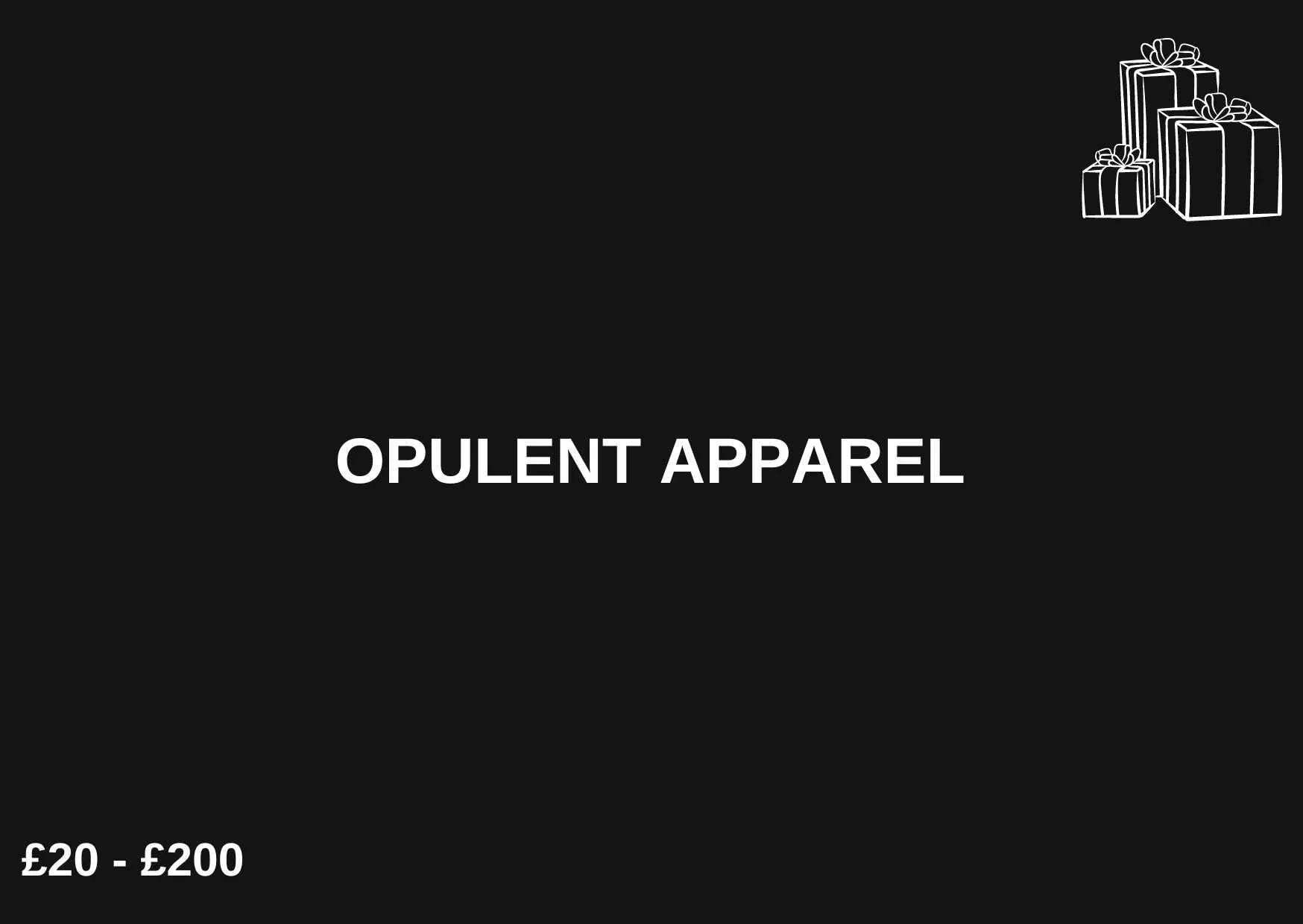 Opulent Apparel Gift Card Opulent Apparel