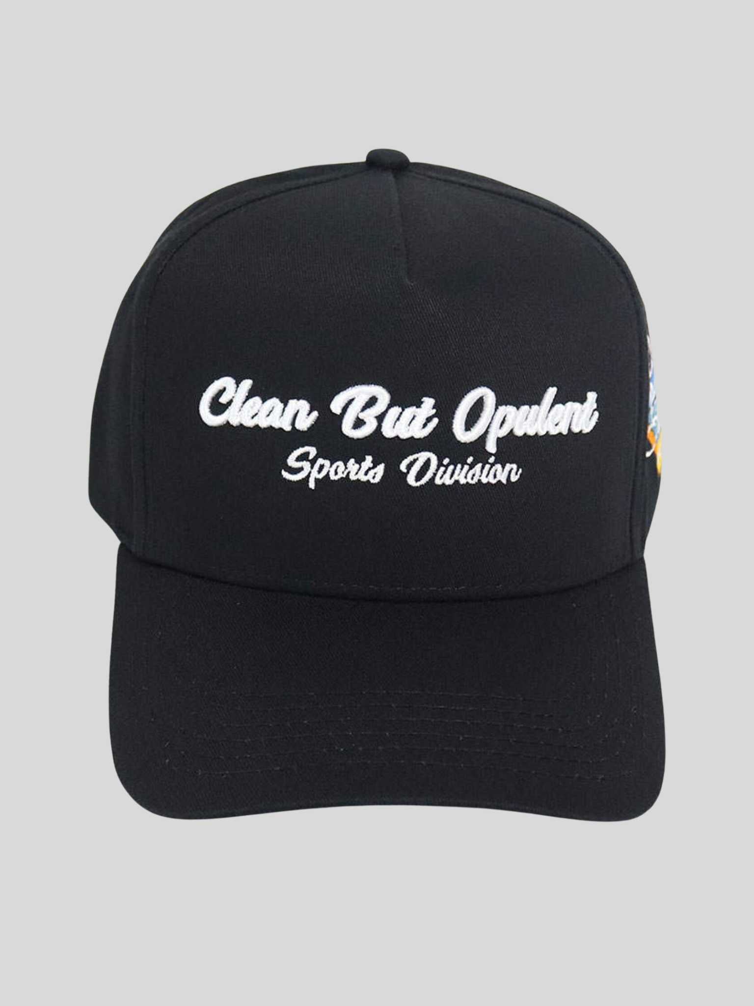 CBO Sports Division Baseball Cap - Black Opulent Apparel