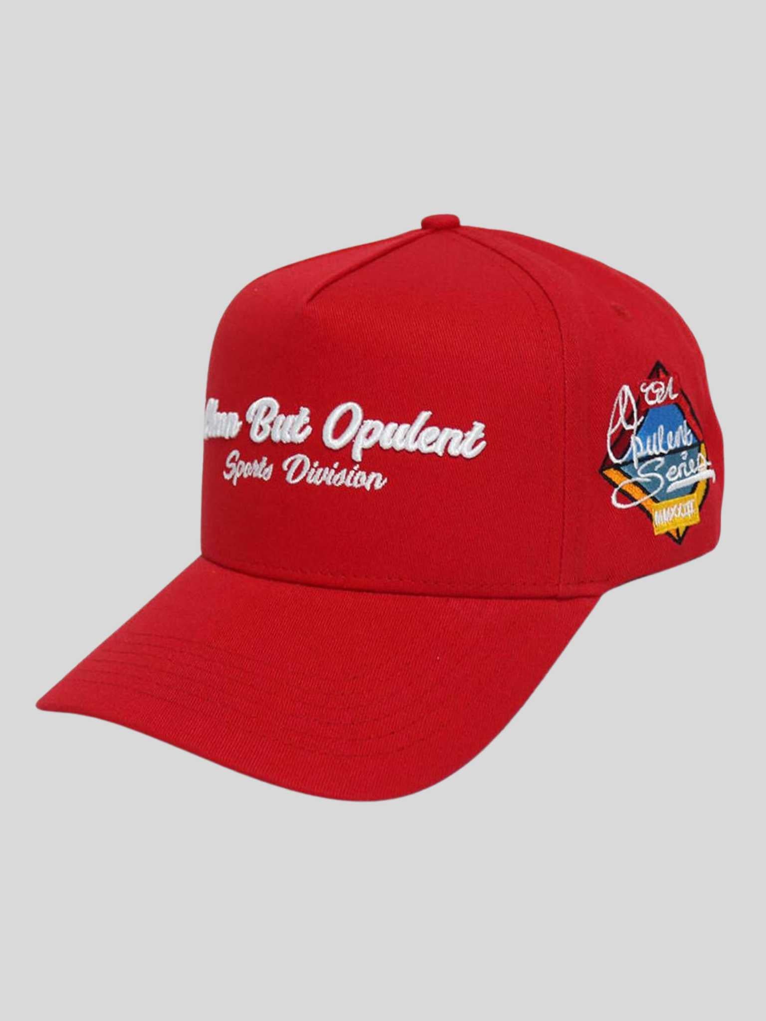 CBO Sports Division Baseball Cap - Red Opulent Apparel