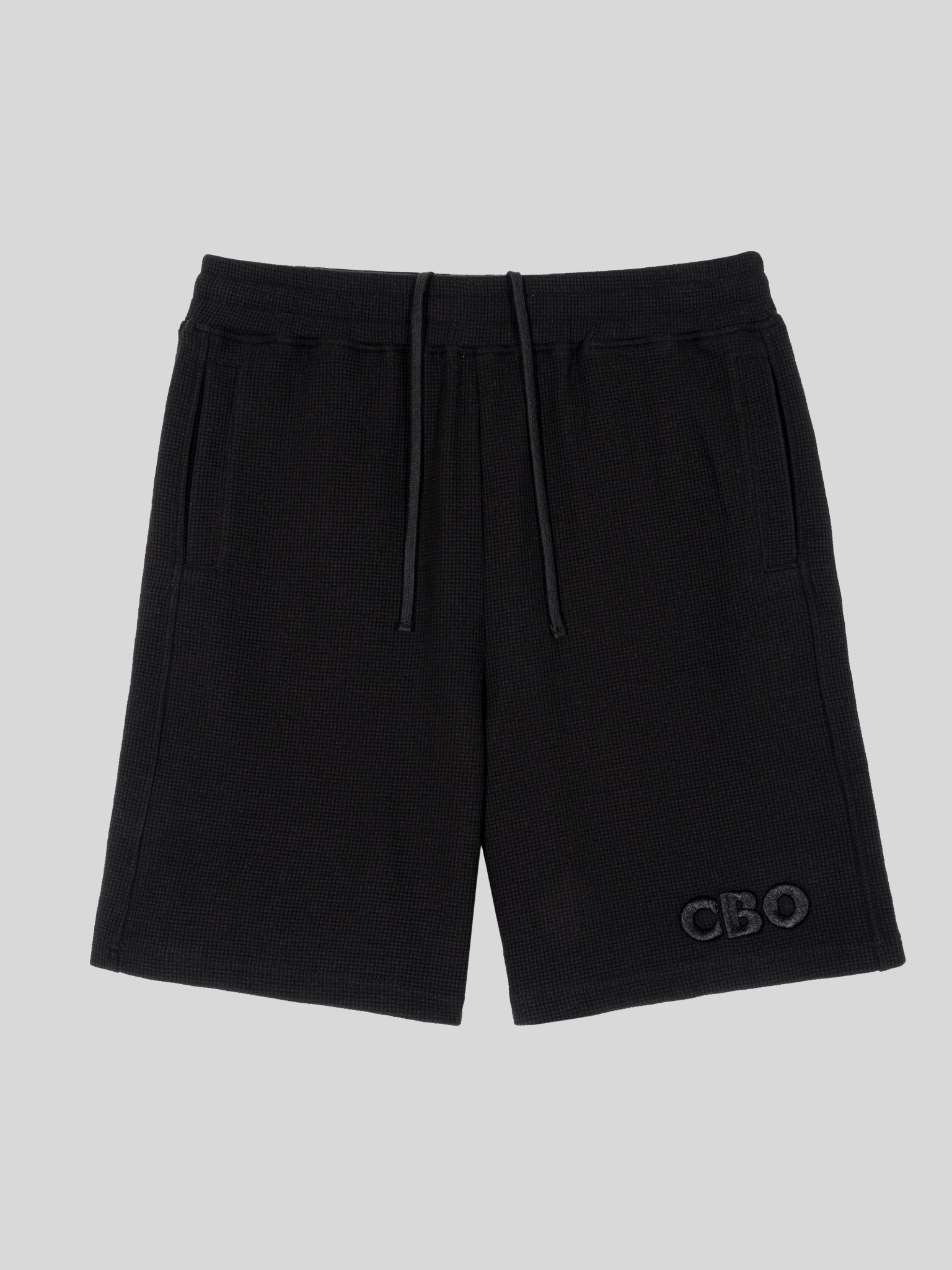 Opulent Apparel CBO Waffle Knit Shorts - Black