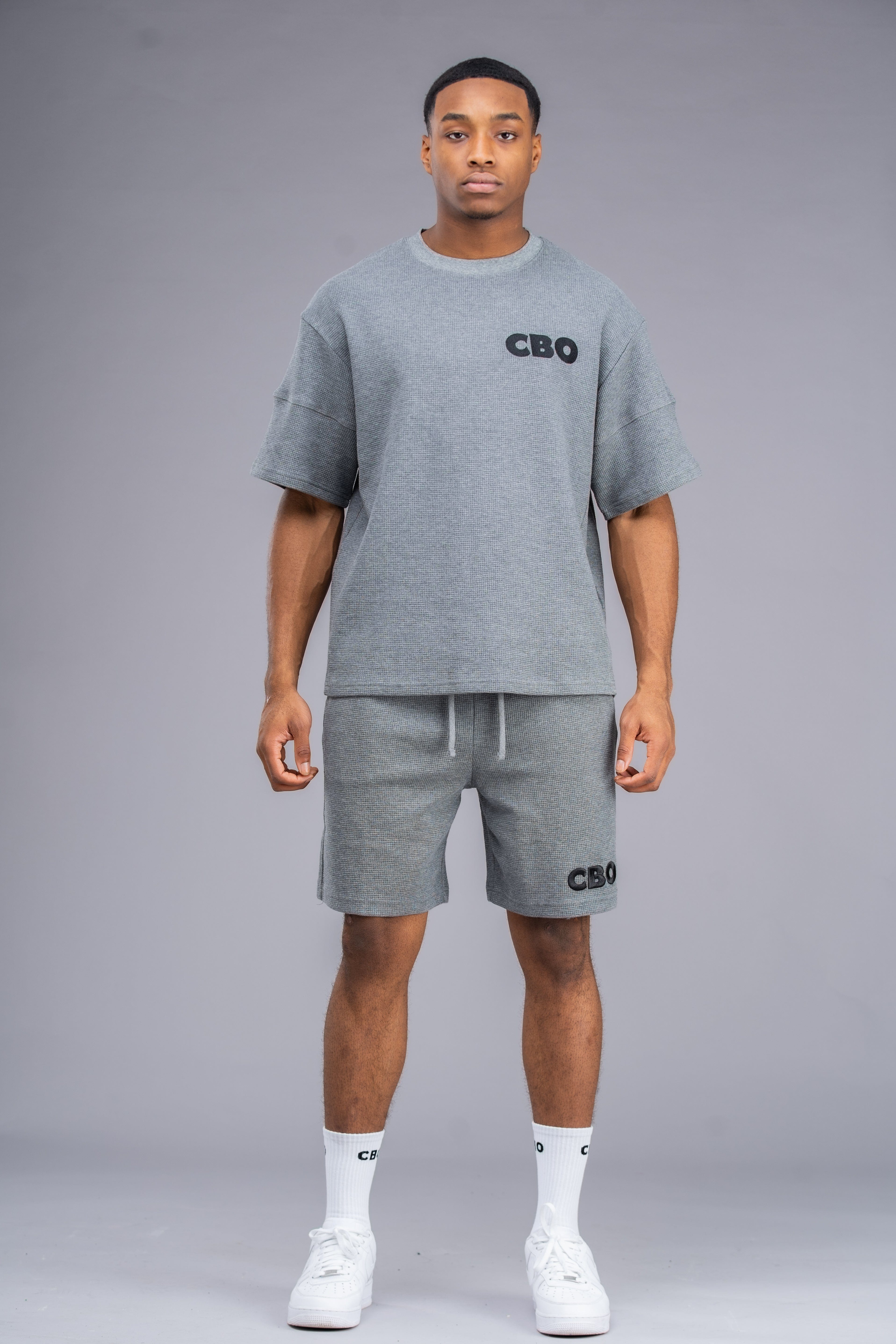 Opulent Apparel CBO Waffle Shorts - Grey