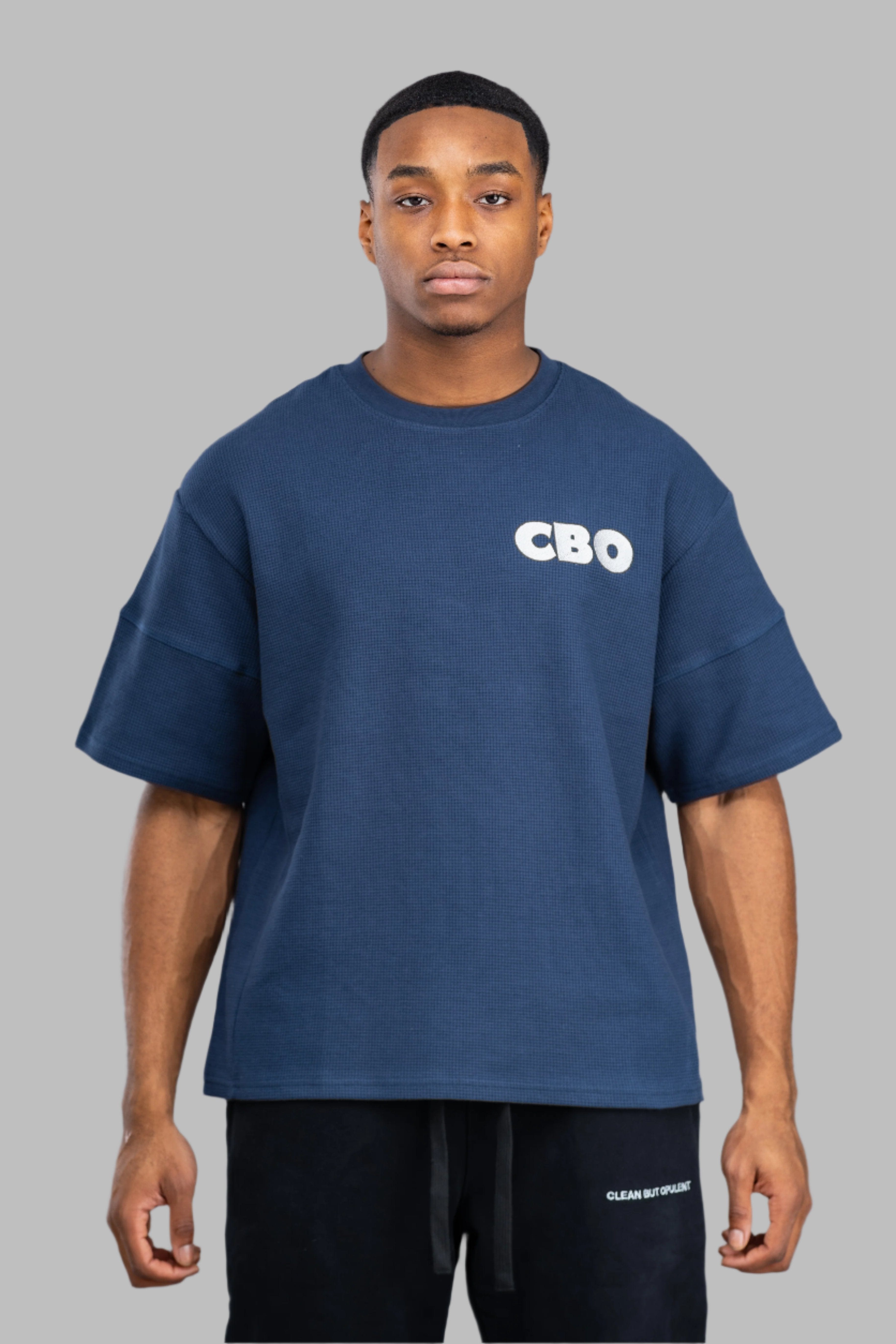 Opulent Apparel CBO Waffle T-Shirt - Navy